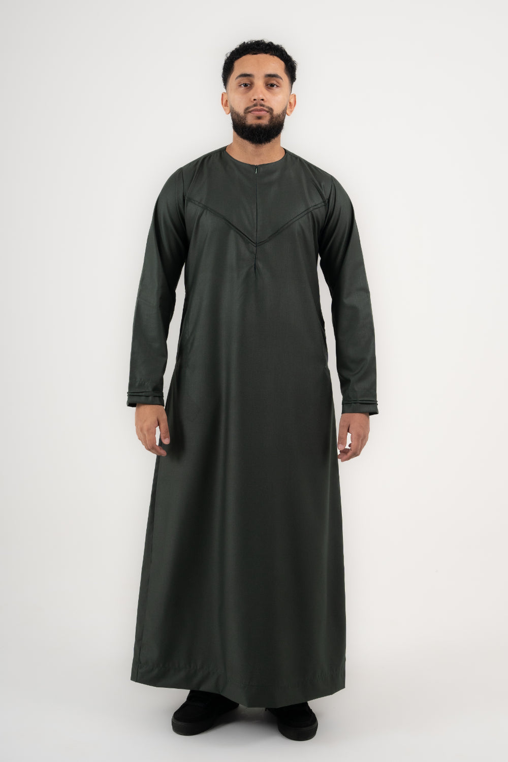 Rajul Qamari Emirati Bottle Green Mens Thobe Jubbah Kids