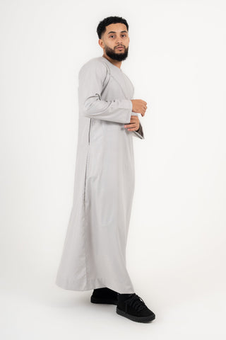 Rajul Qamari Emirati Ecru Mens Thobe Jubbah Kids