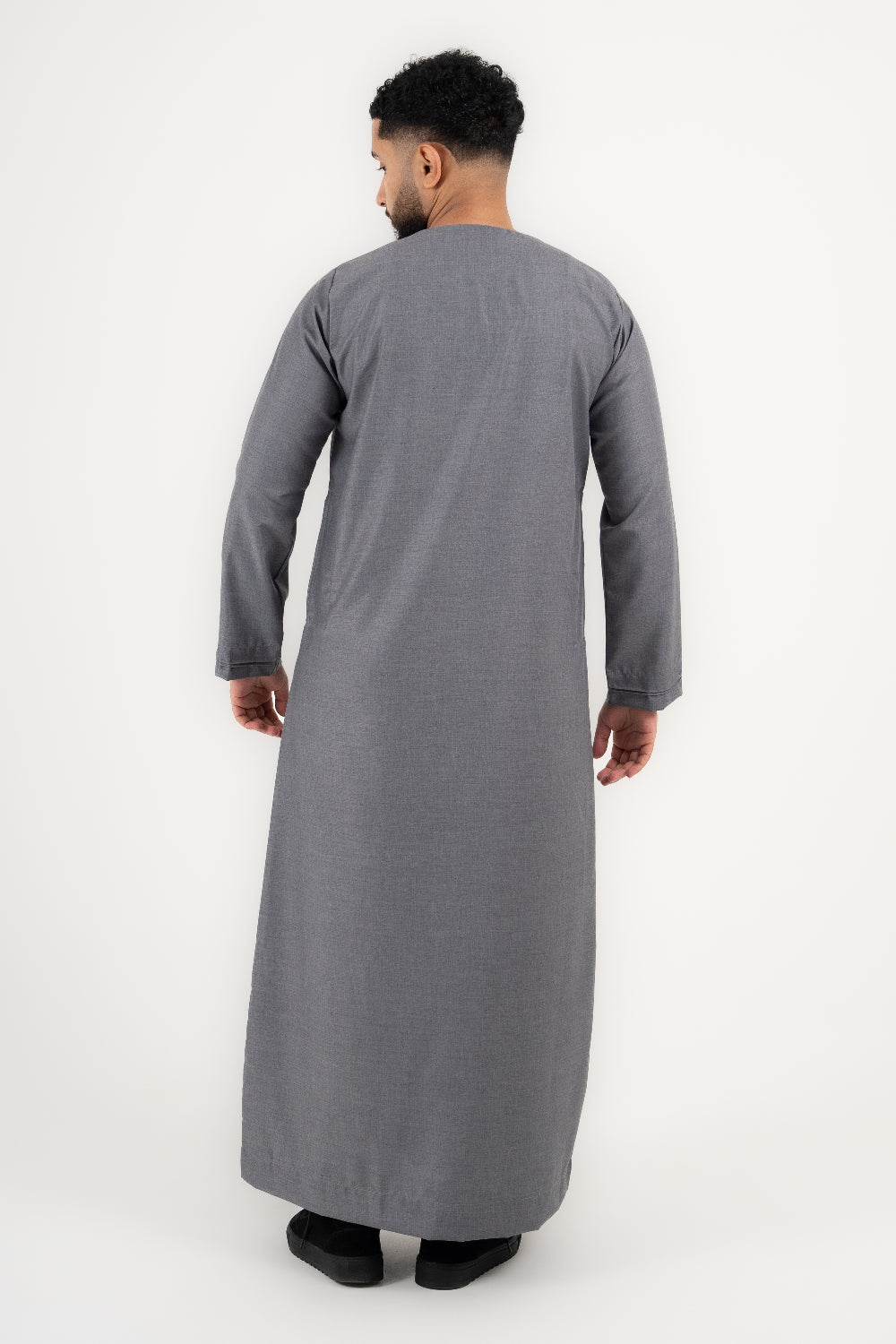 Rajul Qamari Emirati Slate Grey Mens Thobe Jubbah Kids