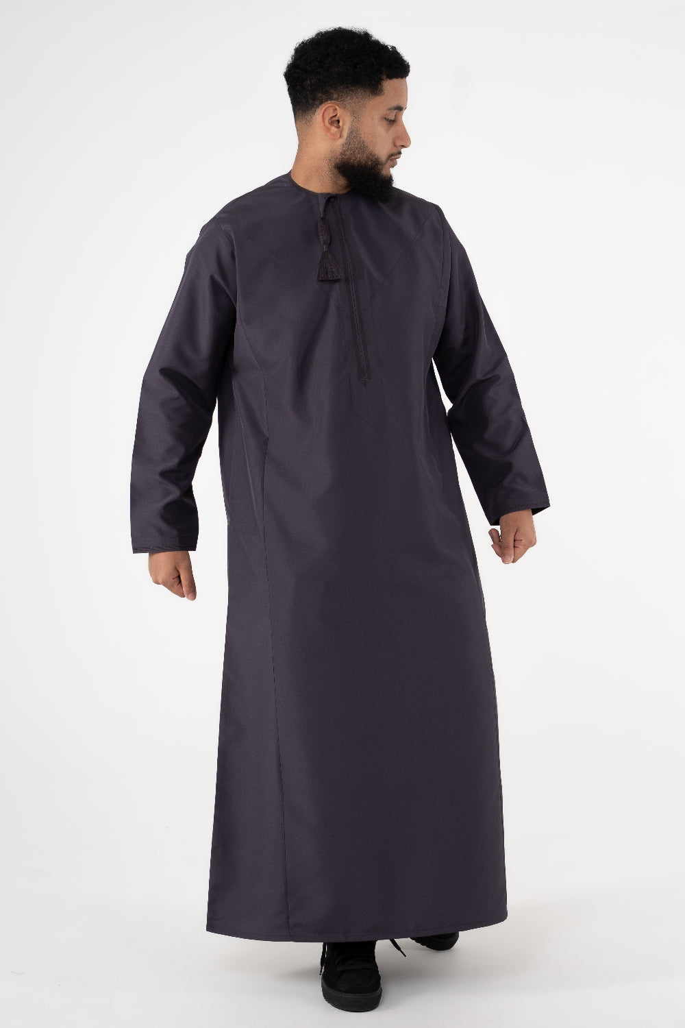 Rajul Dhīrwah Omani Aubergine Mens Thobe Jubbah