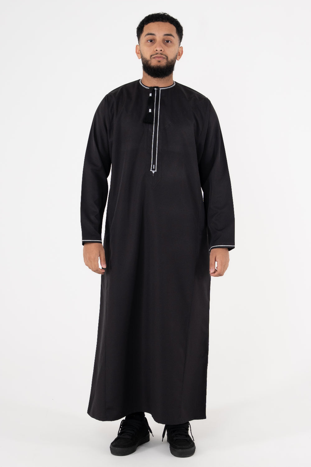 Rajul Dhīrwah Omani Black Mens Thobe Jubbah