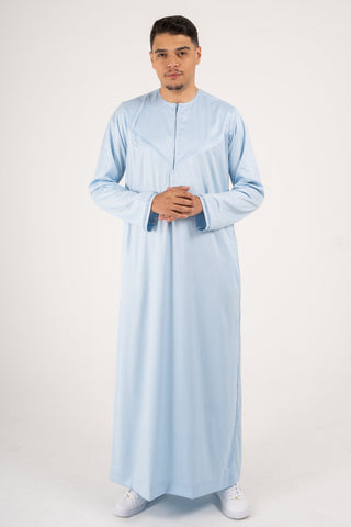 Rajul Emirati Sky Blue ST Mens Thobe Jubbah