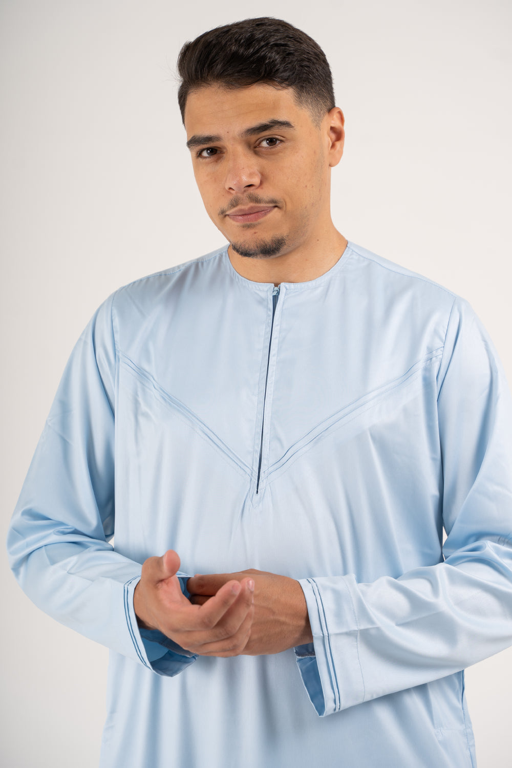 Rajul Emirati Sky Blue ST Mens Thobe Jubbah