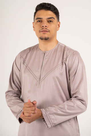 Rajul Emirati Champaigne ST Mens Thobe SLIM FIT ONLY