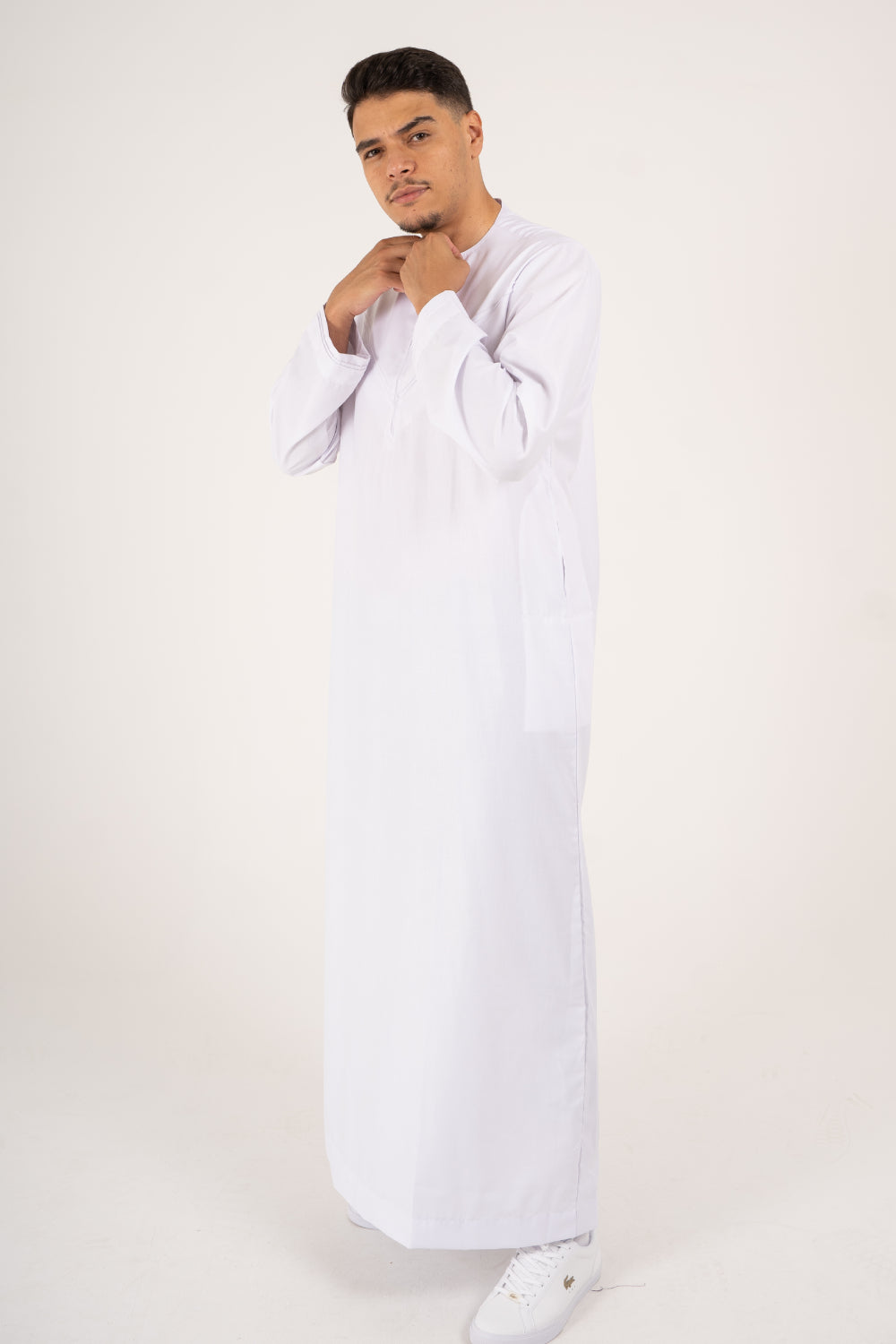 Rajul Emirati White TR Mens Thobe Jubbah Kids