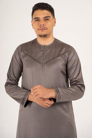 Rajul Emirati Mauve ST Mens Thobe Jubbah SLIM FIT ONLY Kids