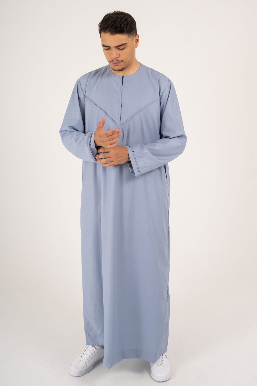 Rajul Emirati Duck Egg TR Mens Thobe Jubbah