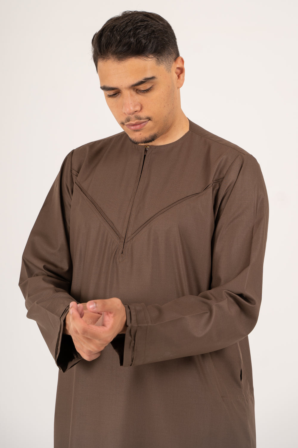 Rajul Emirati Choc Brown TR Mens Thobe